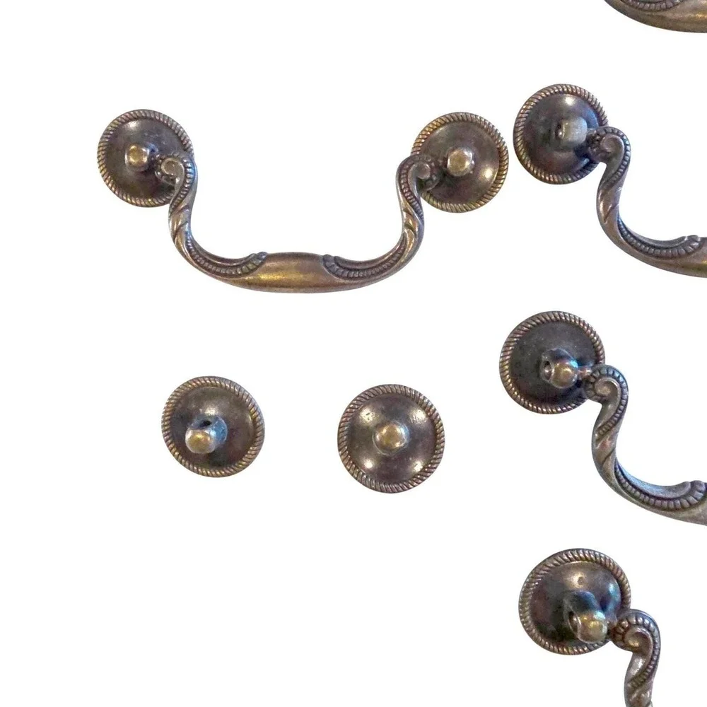 9 Vintage 1960s Keeler Brass Co. YC K1406‎ Drawer Pulls 3
